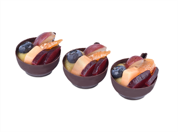 Picture of Chocolate Tart filled with Custard and Fresh Fruit